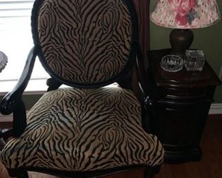 animal print side chair
