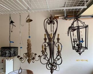 collection of chandeliers