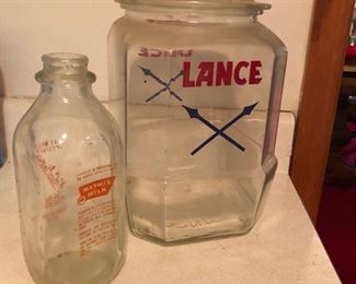Lance Cookie Jar and Milk jug