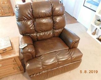Leather lift chair.