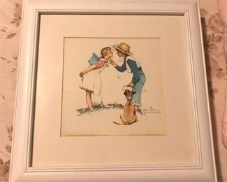 Norman Rockwell Lithos Signed in the Stone.