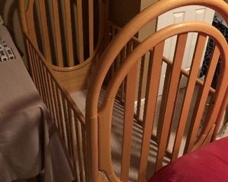 Contemporary Wood Baby Crib with Built in Storage