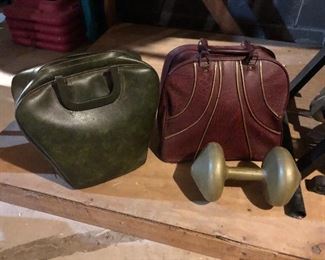 Vintage Bowling Balls and Cases