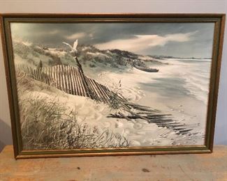 Ocean / Beach / Shore Artwork “Seagull on the Dunes”
