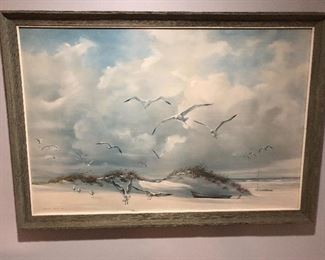 Seagulls at the Shore
Framed Beach Art