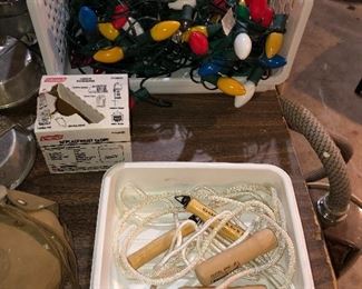 Exercise Jump Rope and Christmas Lights