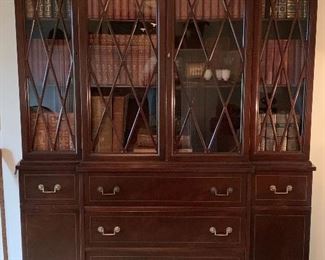 Gorgeous Secretary with Large Collection of Antique Books