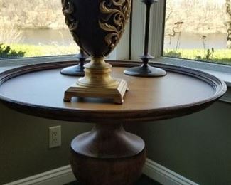 Round Side Table and Decor