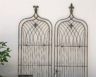 French Gates/ Shipped over from St. Remy, Provence over 2 decades ago. These amazing gates have to be seen with a fleur de lis emblem atop the gate. 