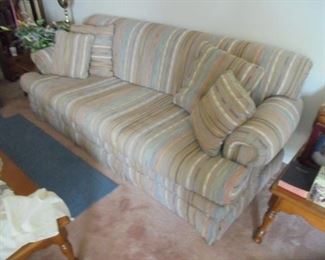 Multi-color fabric couch