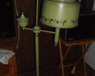 Vintage green floor lamp