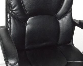 Black leather office chair