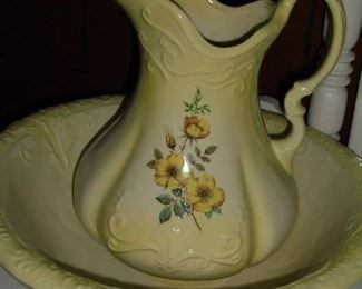 Antique wash basin & matching bowl