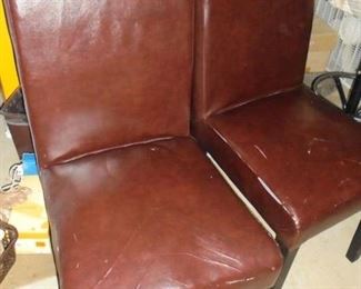 2 leather chairs