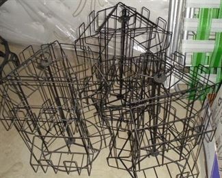 3 metal VHS wire display racks