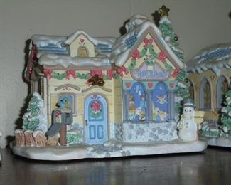 Precious Moments 'Hawthorne Village' Christmas villages. all numbered. 'Tiny Treasures Toy Shoppe'
