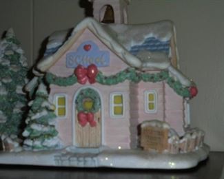Precious Moments 'Hawthorne Village' Christmas villages. all numbered. Merry Memories School'