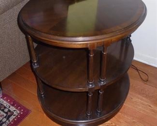1 of 2  oval 2 tiered end tables