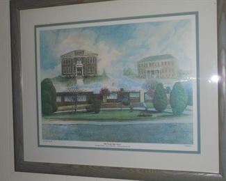 Unique one of a kind picture of Polk County high schools from 1912 - 1957. Matted and framed  1983