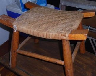 Vintage woven stool