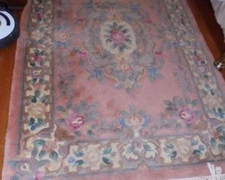 Pink area rug
