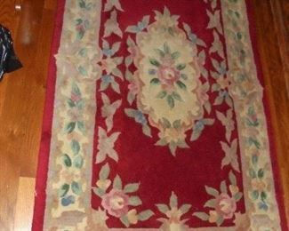 Red area rug