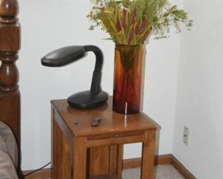 End Table, Light, Floral, Vase