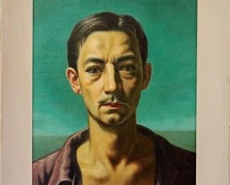 Elmer Lakatos 1951 Self Portrait, Oil on Canvas