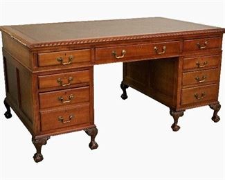 Edwardian Mahogany Executive Desk