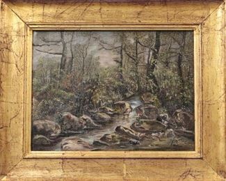 Charles Howard Wooded Landscape, Oil on Canvas