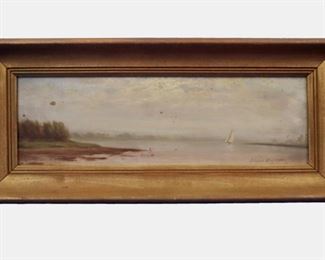 Frank Harold Hayward (American 1867-1945)  - Seascape  Oil on Canvas, dated "98"
