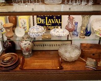 Showcase Grouping - Pottery, Glassware, etc. 