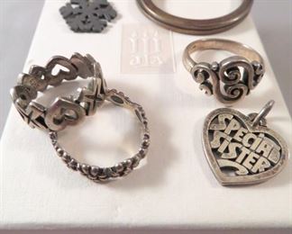 More Vintage James Avery Sterling Silver Jewelry - Rings, Charms, Necklaces, Keychain Rings, Earrings and More!