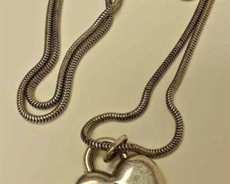 MIGNON FAGET STERLING SILVER 20 IN NECKLACE WITH HEART CHARM RX108https://www.ebay.com/itm/113771233200