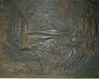 Great Large Embossed copper panel