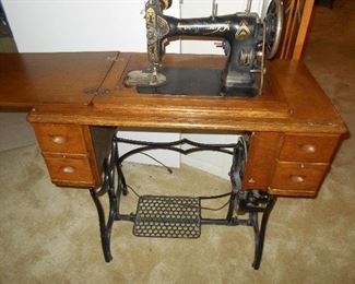 White treadle sewing machine
