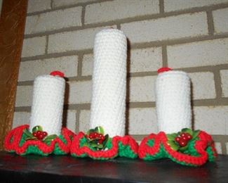 Crochet Christmas candles