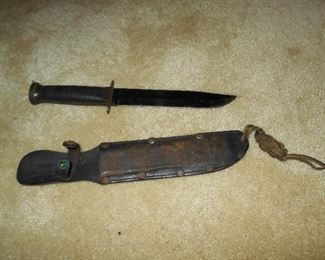 Western brand knife & sheath 