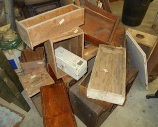 Old boxes and drawers