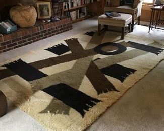 Mid century loomed rug