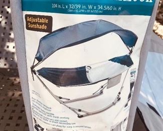 Portable Hammock with folding stand and shade