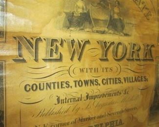 vintage 1848 NYS map s augustus mitchell