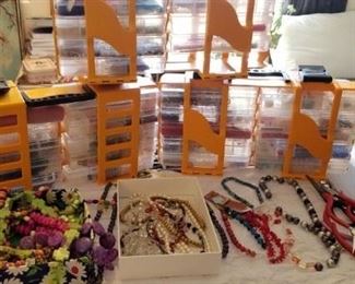 Boxes full of jewelry making Beads