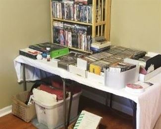 Tons of DVDs & CDs