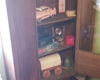 Beautiful vintage hutch, Disney items and games