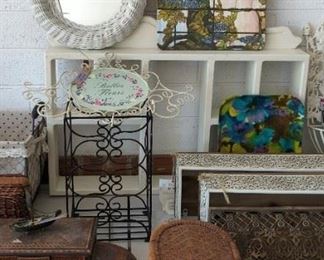 Assorted Storage Boxes, Baskets, Shelves, Mirrors and more...