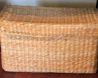 Small Rattan Lidded Basket