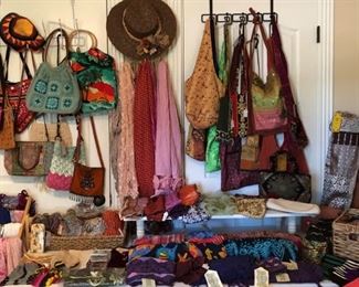 Bohemian Purses, Scarves, Yoga Mats w Covers, and more... Vintage/Antique Purses