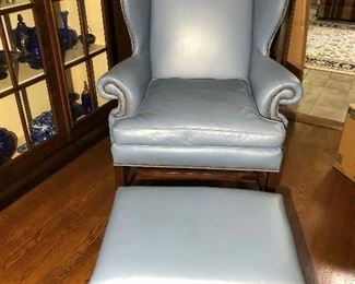 Old Hickory Tannery Chair and Ottoman