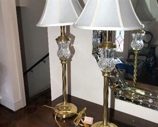 Pair of Waterford Crystal Lamps
